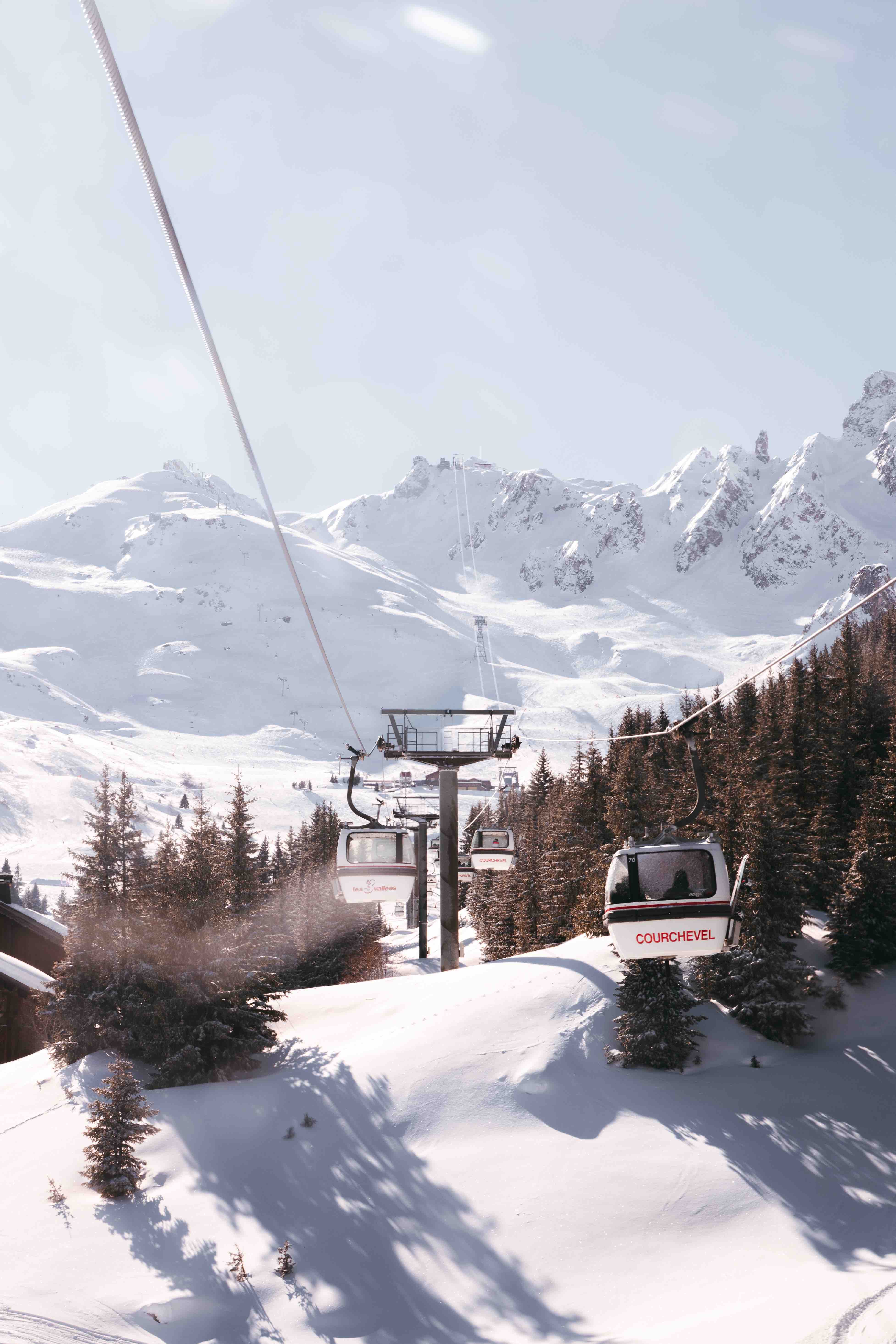 Skieurs sur les pistes des 3 Vallées