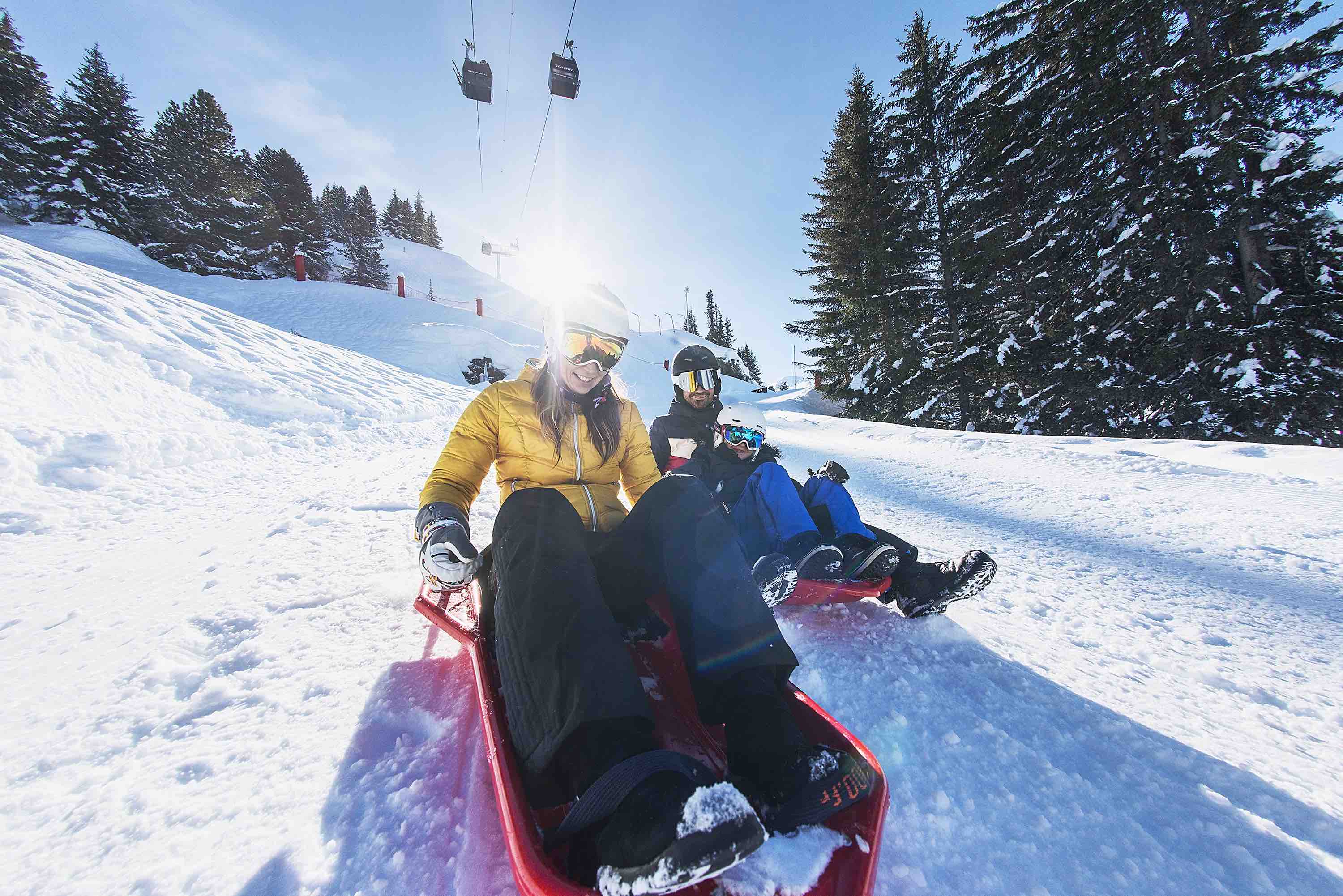 Luge sur la piste Moriond Racing